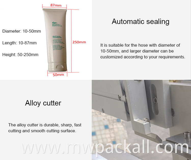 Ultrasonic Plastic Tube Filling Sealing Machine for Plastic bottles for cosmetics, facial cleanser, etc
